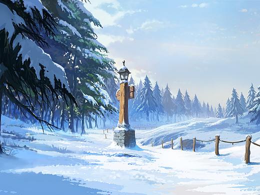雪地背景图