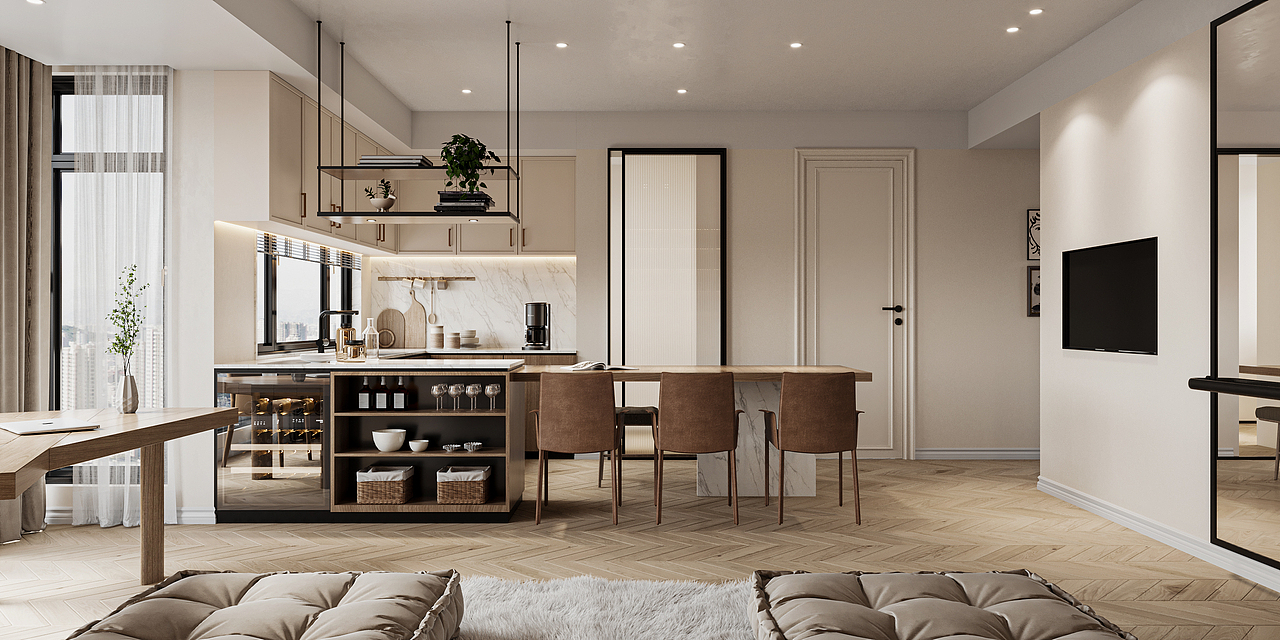 #室内设计#效果图#现代（图ZMjczMjM1MjEy） - 建筑/空间 - 站酷设计师AA效果图施工图制原创素材 - 站酷ZCOOL