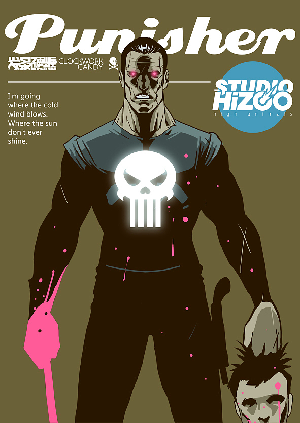 惩罚者和蝙蝠侠（图ZMjY0MzMyOA==） - 创作习作 - 站酷设计师发条硬糖原创素材 - 站酷ZCOOL