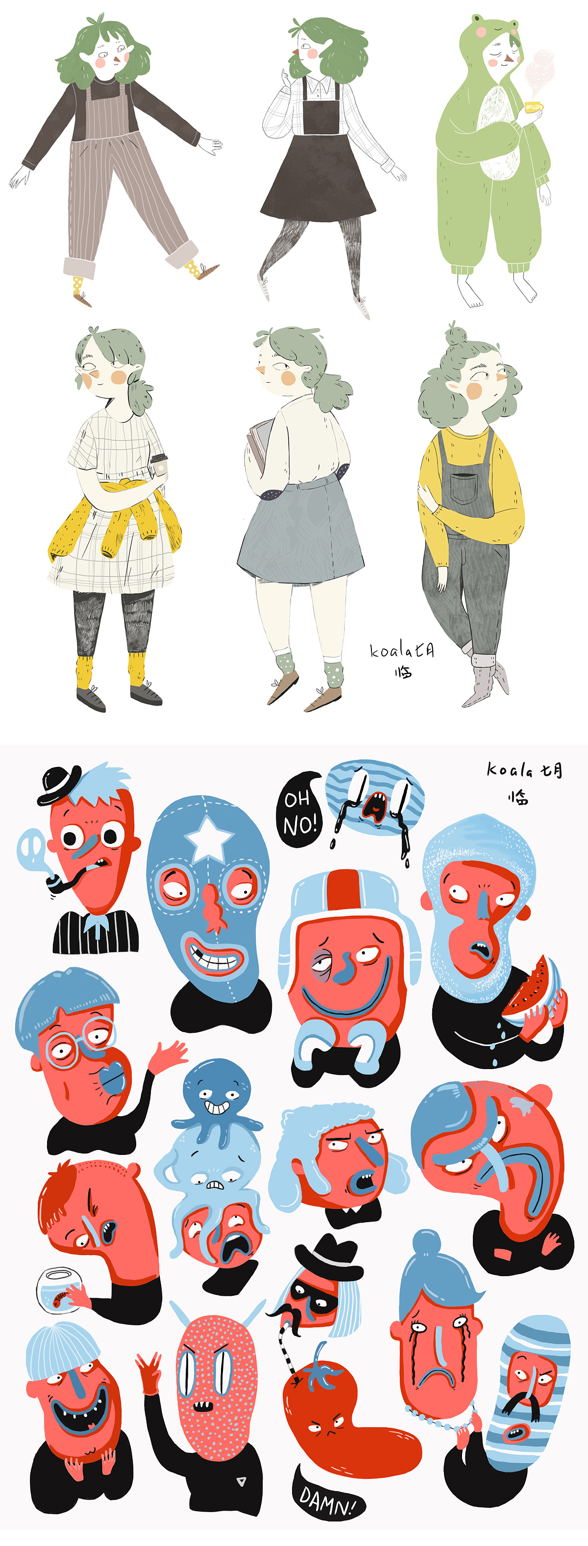 最近的插画临摹