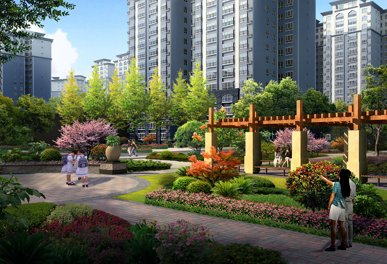 潍坊市高新区街头游园景观设计 - 专业景观绿化规划设计