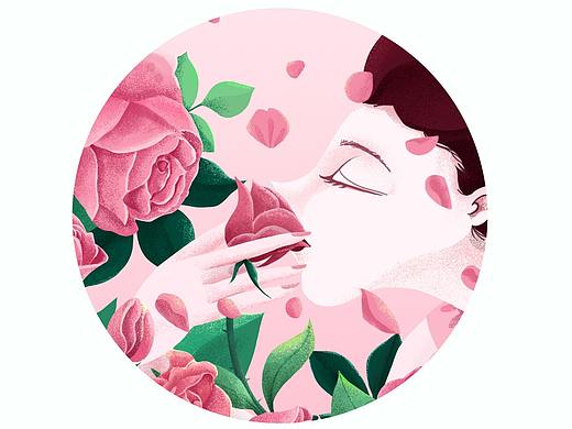 玫瑰花（個人主頁-ZNTIxNTI5ODg=） - 商業(yè)插畫 - 站酷設(shè)計師Smaymay原創(chuàng)素材 - 站酷ZCOOL