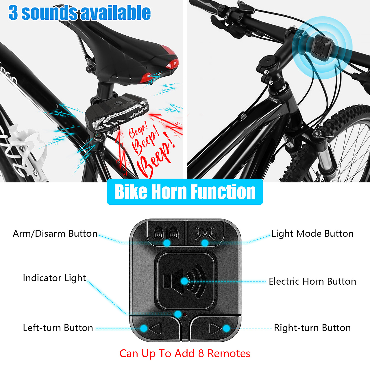 自行车尾灯主图手绘精修