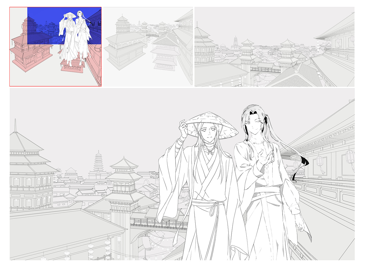OPPO x 天官赐福 ｜赐福星年 欧哩欧气＃主KV插画（图ZMjQyNDIyNDMy） - 商业插画 - 站酷设计师JHHH家煌原创素材 - 站酷ZCOOL
