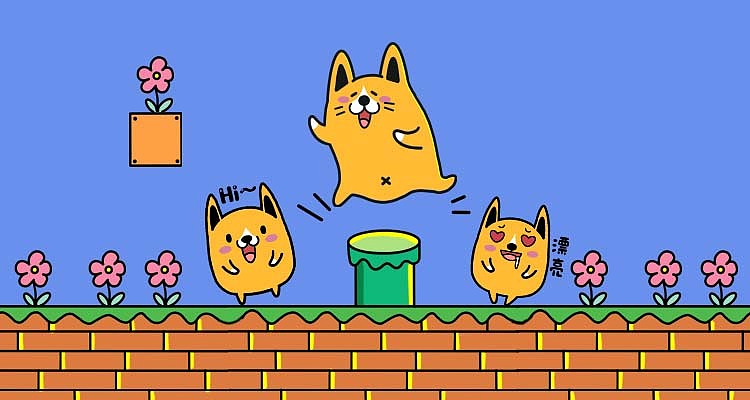 给家里养的宠物狗柯基做的一套微信表情