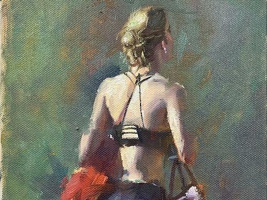 夏宇航油画习作《初夏阳光下的女孩》