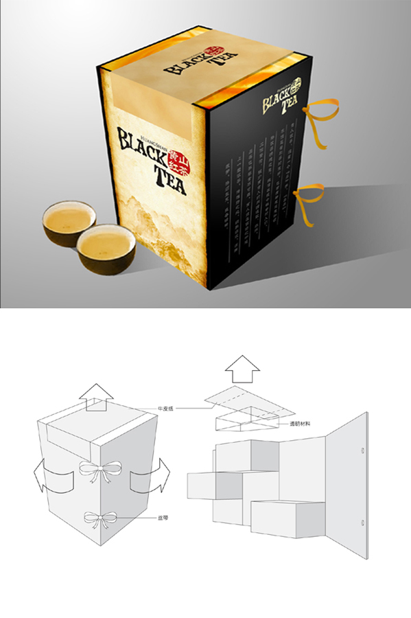 几个茶包装的初稿风格