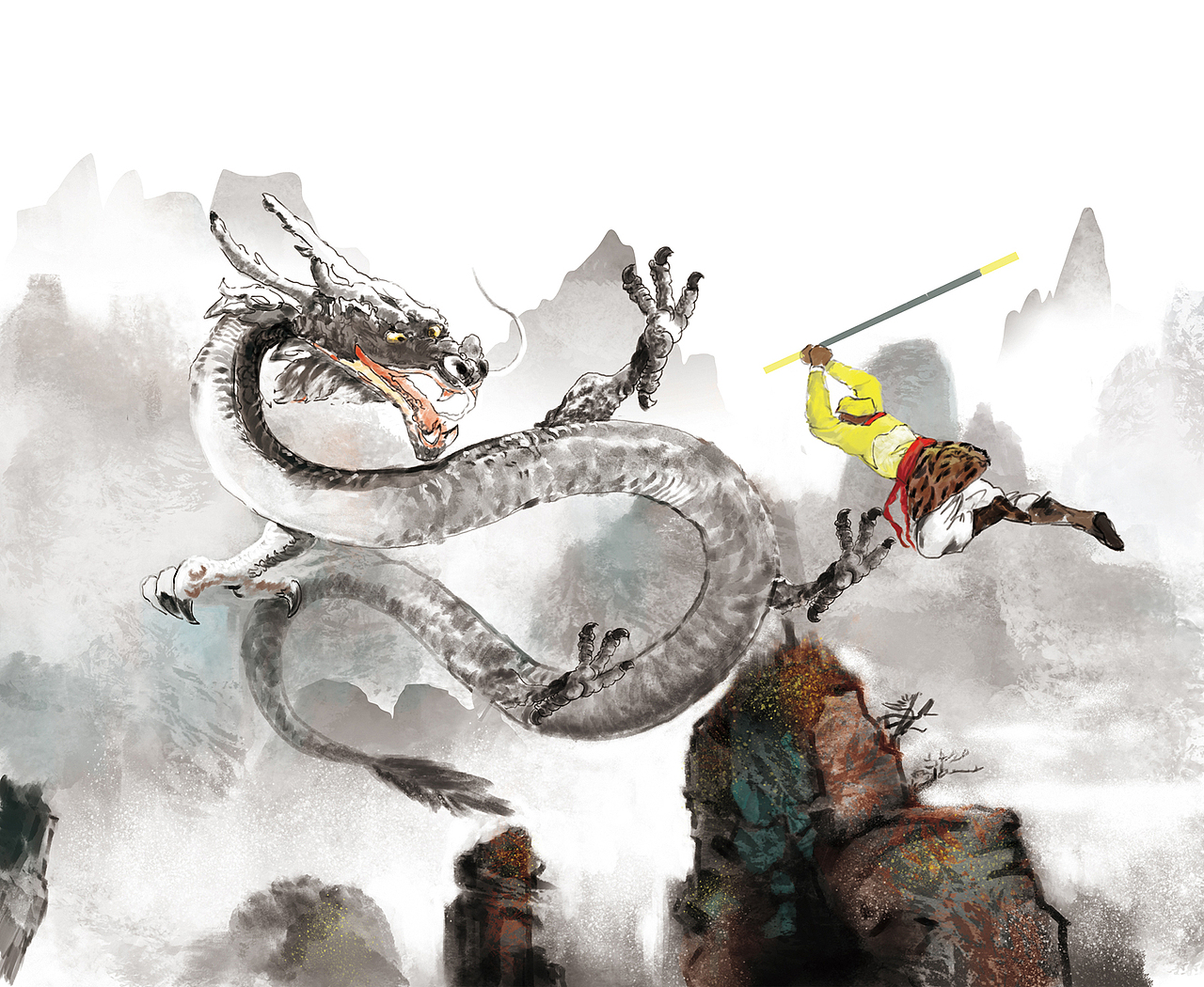 四大名著，《唐诗三百首》和《岳飞传》（图ZMTIwNzc0MzUy） - 商业插画 - 站酷设计师天衣风扬原创素材 - 站酷ZCOOL