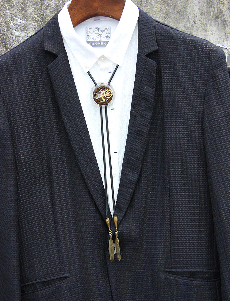 原创设计师男女全手工蒸汽朋克齿轮波洛领带bolotie衬衣项链