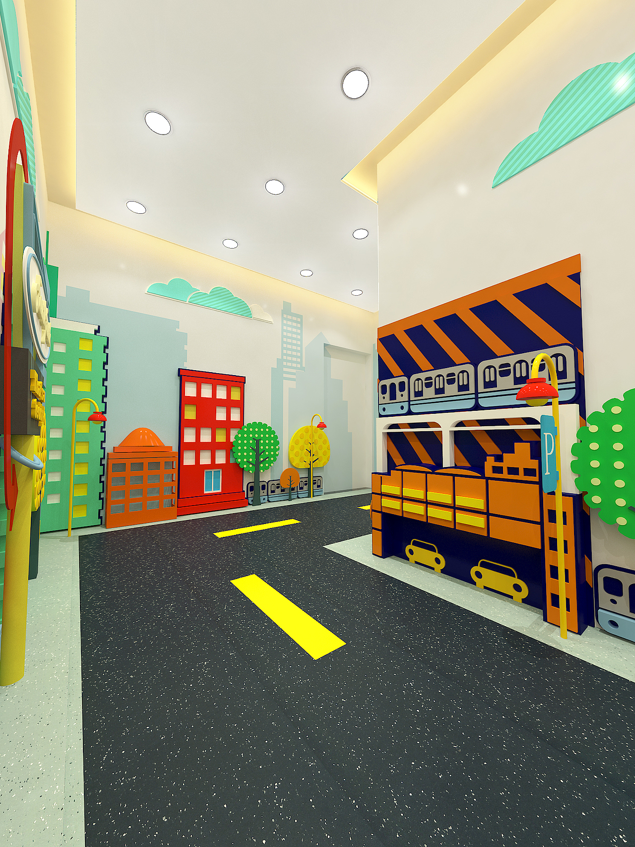 卡通立体街景（图ZMjEyODI1NDk2） - 场景 - 站酷设计师Design_ZD2020原创素材 - 站酷ZCOOL