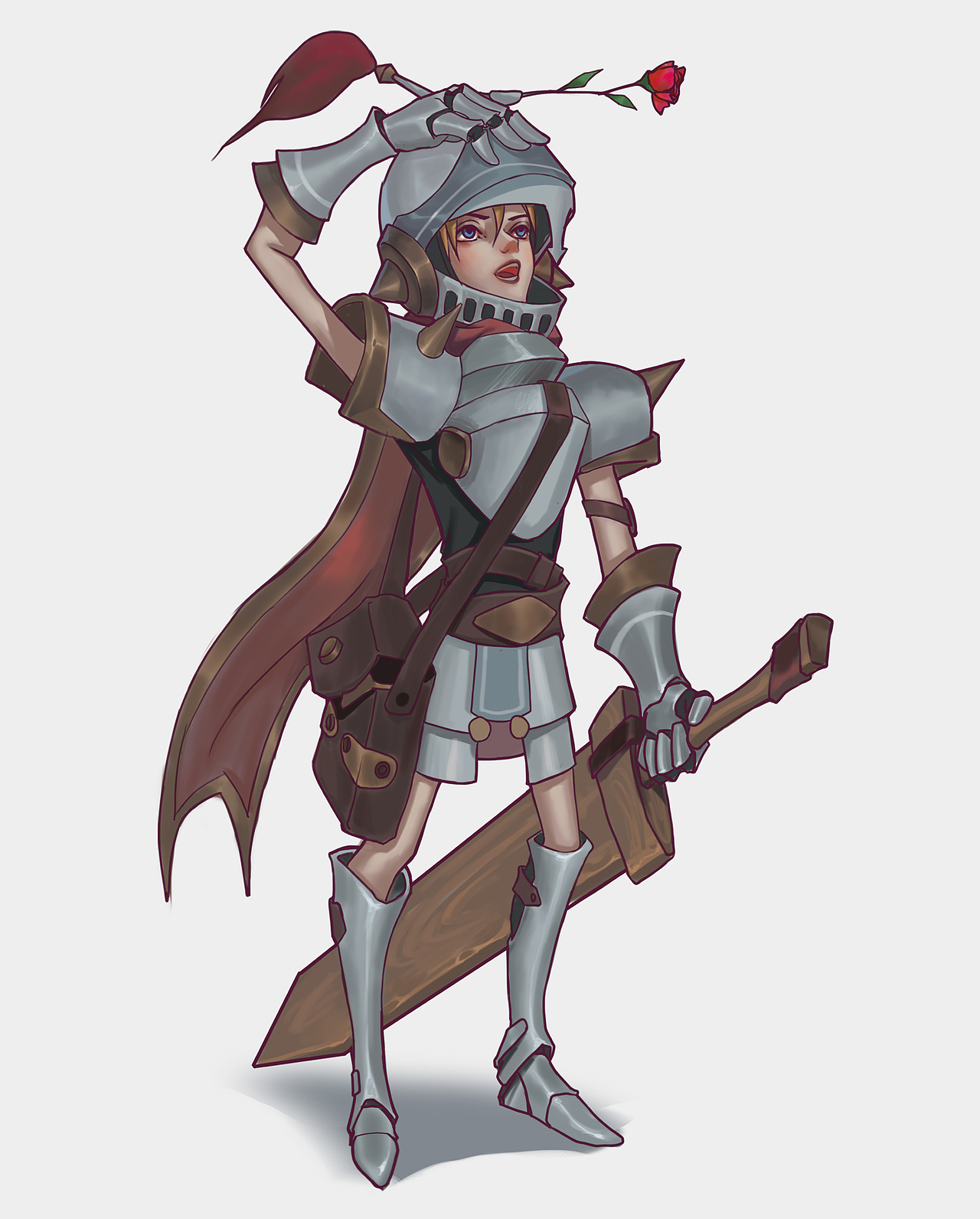 玫瑰花95与骑士