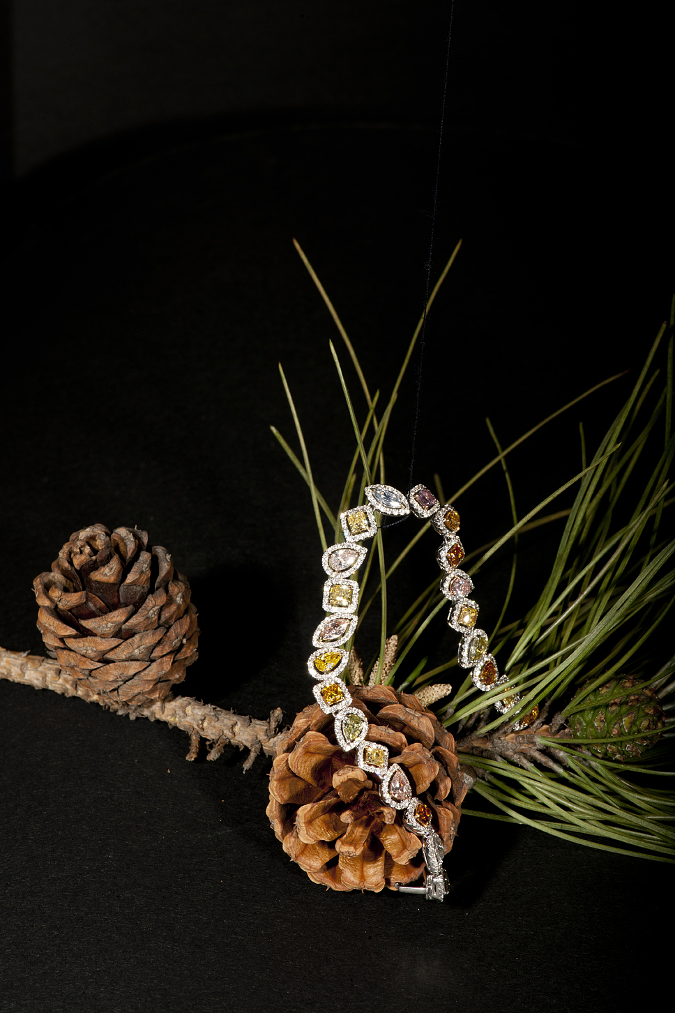 每克拉美彩钻拍摄