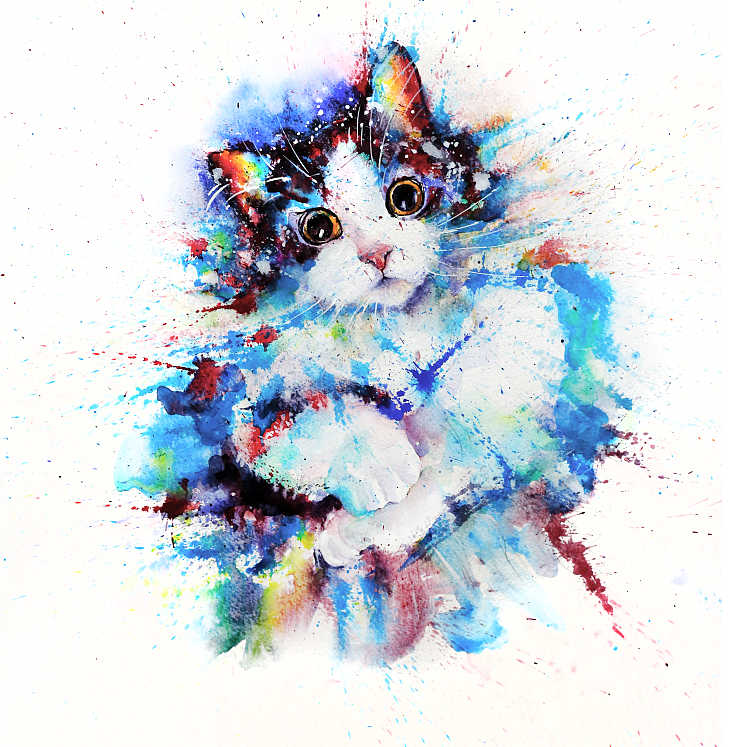 水彩下的猫青年（图ZNDg1NjgyNjQ=） - 商业插画 - 站酷设计师lvireland原创素材 - 站酷ZCOOL