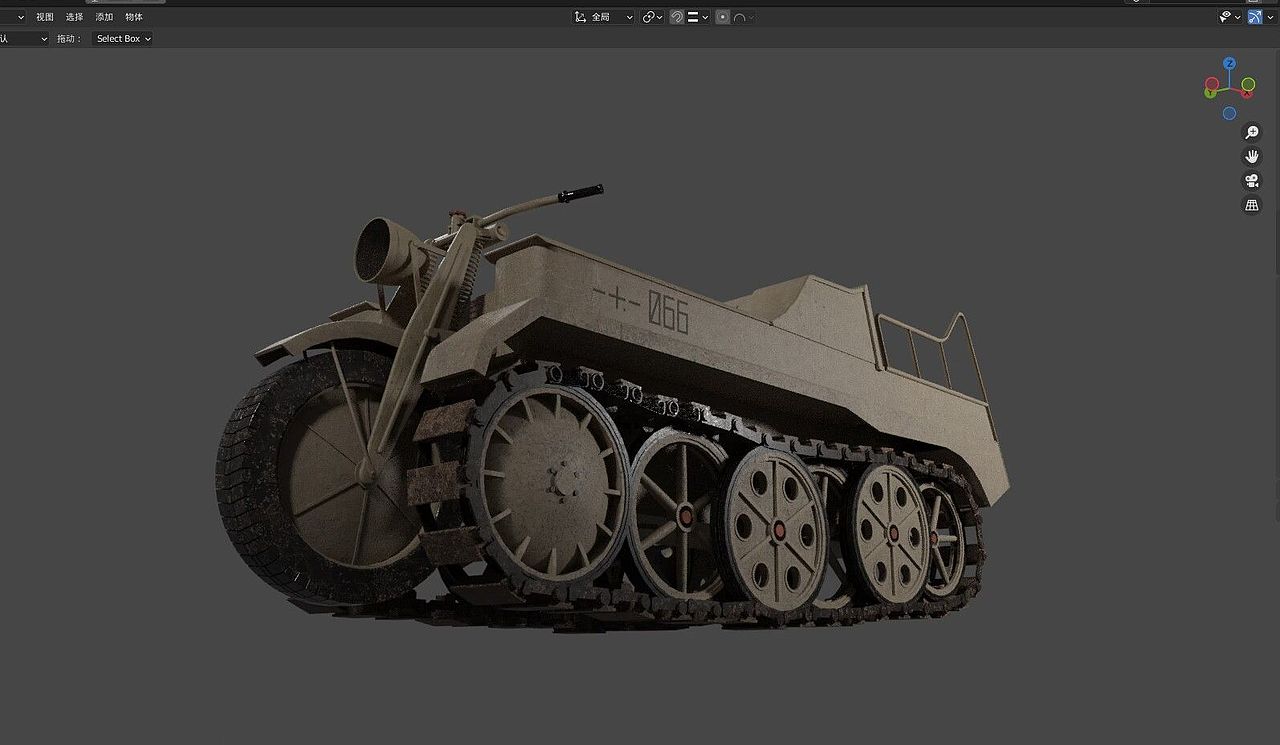 blender 少女终末旅行装甲车建模