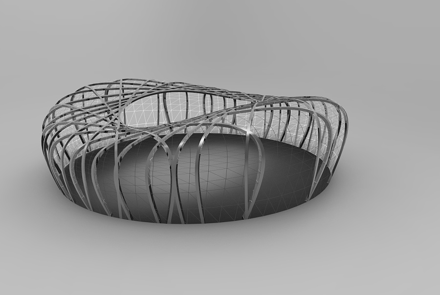 鸟巢结构模型|建筑设计|空间|jefing - 原创设计作品 - 站酷 (zcool)
