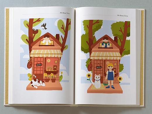 插画组合：小屋的春夏秋冬（个人主页-ZMzYwNTAyMTI=） - 创作习作 - 站酷设计师东方菜菜子原创素材 - 站酷ZCOOL
