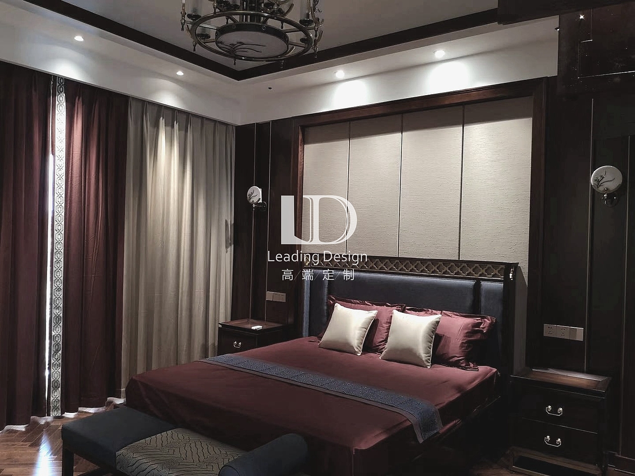 紫檀庄园装修设计,力帆红星广场紫檀庄园新中式装修