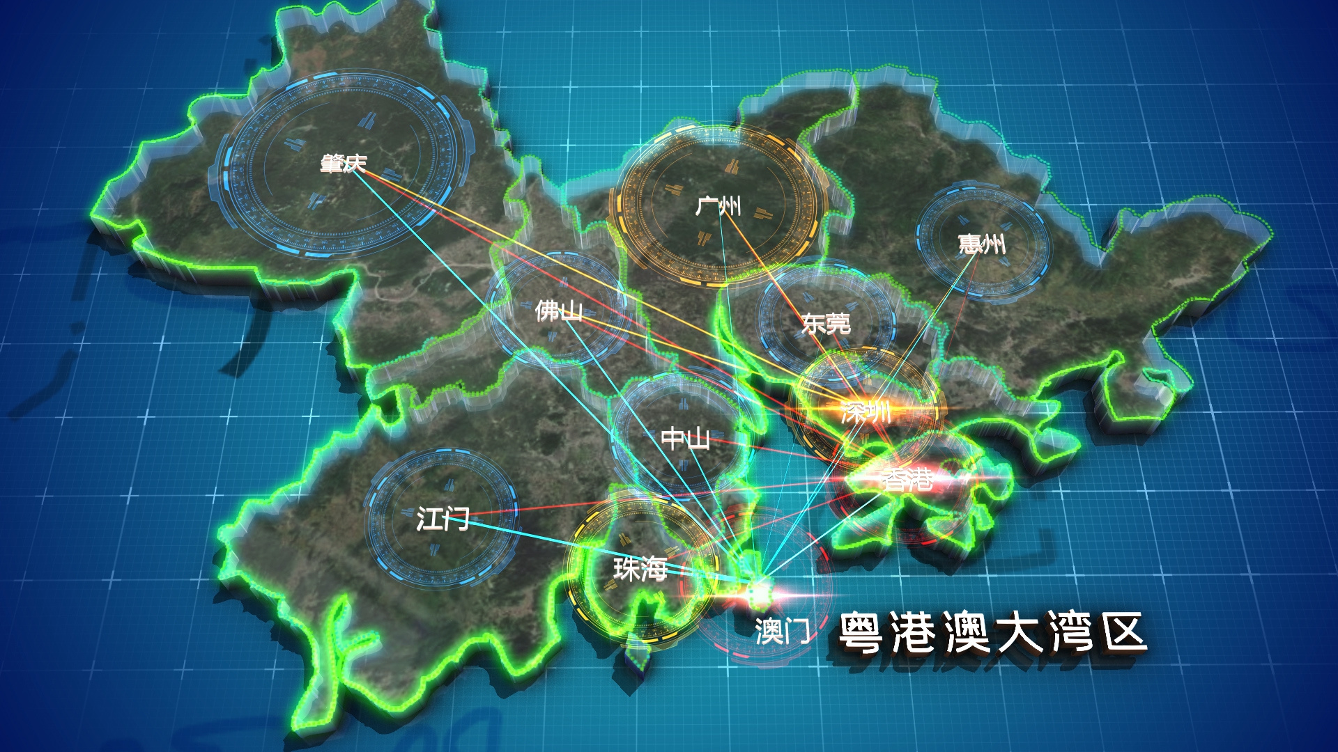 e3d科技感地图风格