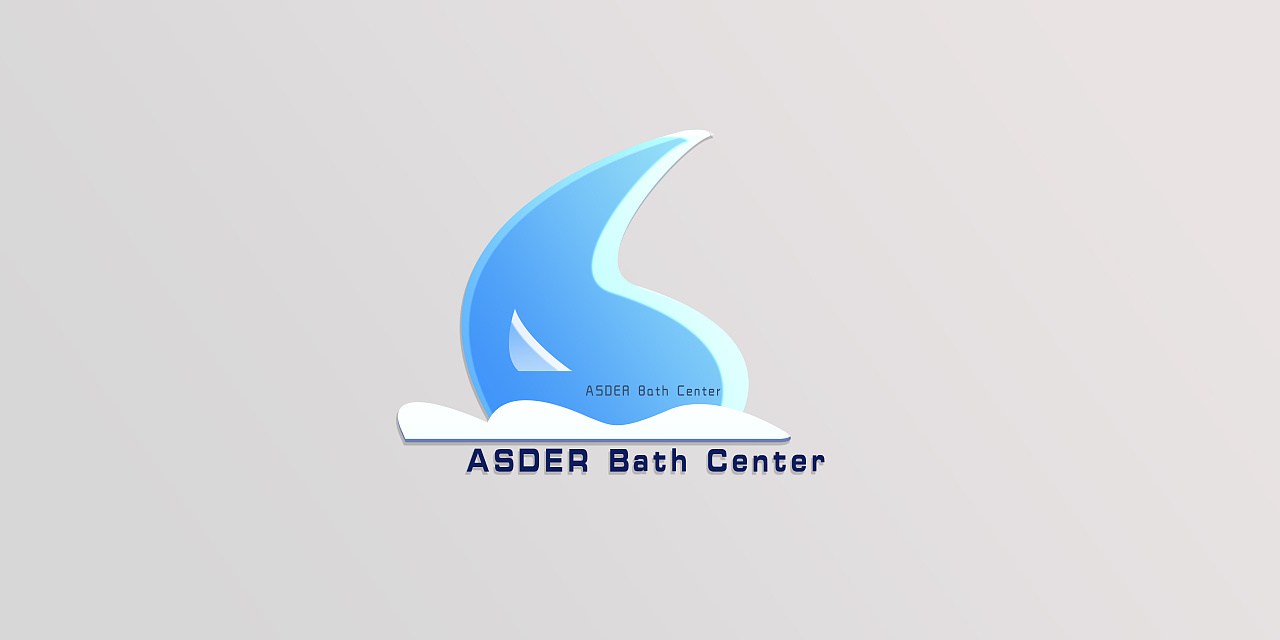 asder海洋主题中心log突出环保,蓝色,舒适要素