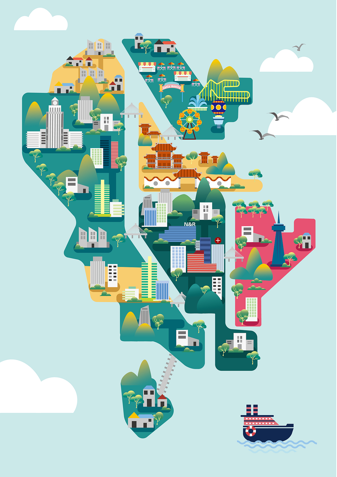 AI地图绘制_长秧-站酷ZCOOL