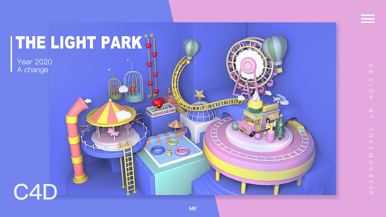 C4D游乐场（图ZMTgwMzcwNDg4） - 其他UI - 站酷设计师是树精精呀原创素材 - 站酷ZCOOL