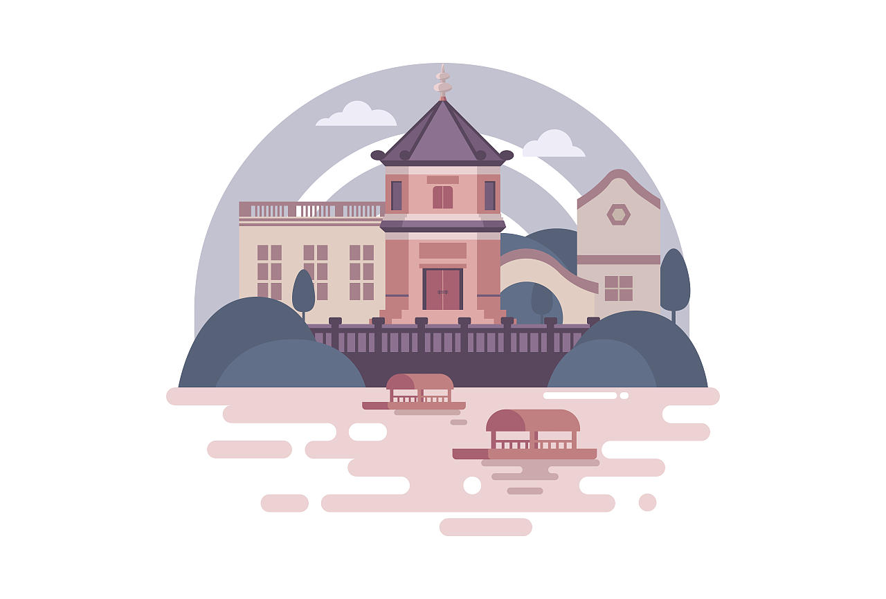 羊城新八景-AI插画（图ZMjM0ODg0ODUy） - 艺术插画 - 站酷设计师Janieee1原创素材 - 站酷ZCOOL