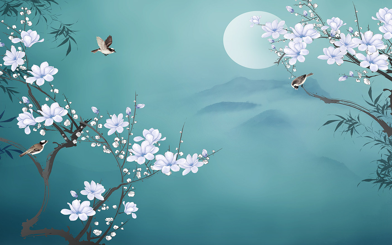 2022花鸟（图ZMjc2NzAzNTky） - 商业插画 - 站酷设计师新中式纱画图库原创素材 - 站酷ZCOOL