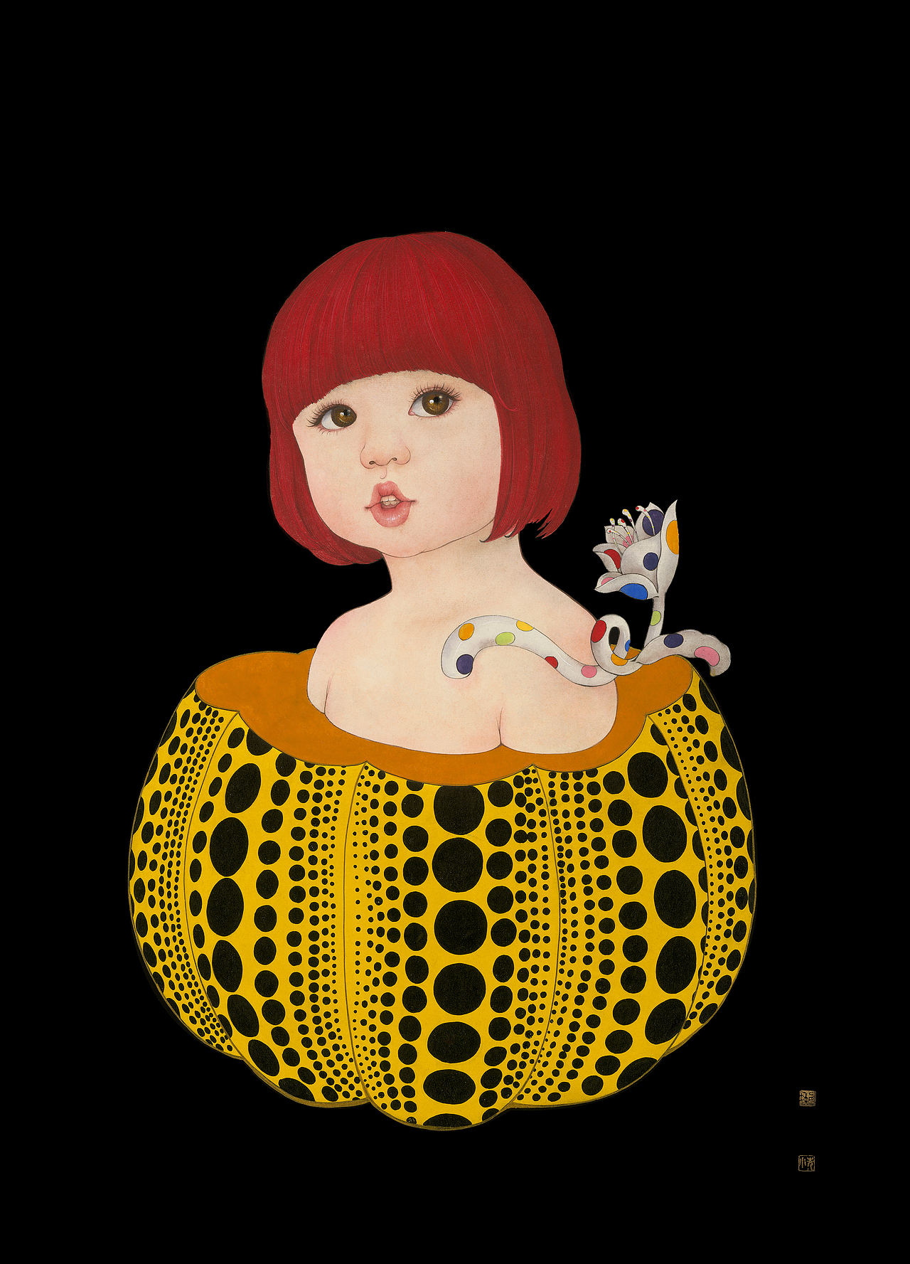 画画的草间弥生