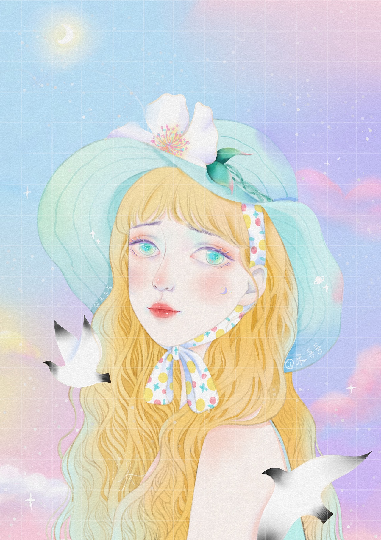 小清新人物插画