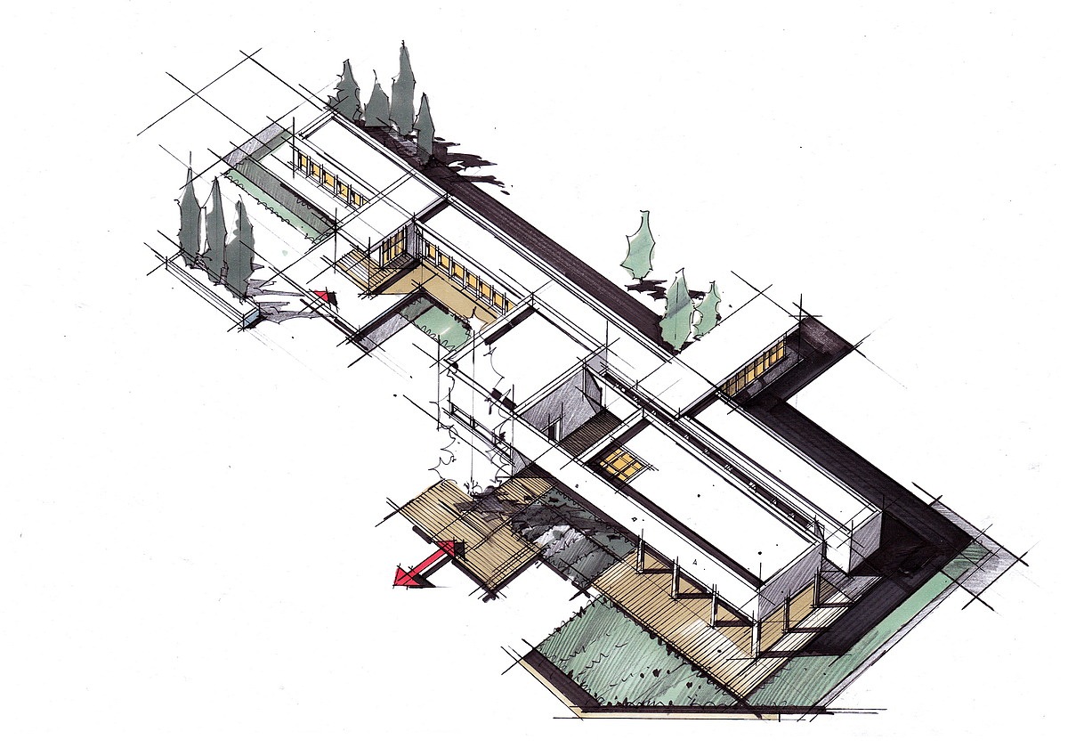 杜健建筑手绘作品(卓越手绘)