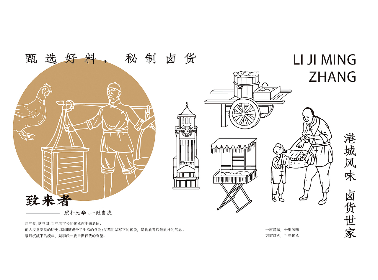 【李记明章】连云港卤货老字号 品牌全案升级（图ZMjQ3NzI4MDky） - 品牌 - 站酷设计师连云港设计力量原创素材 - 站酷ZCOOL