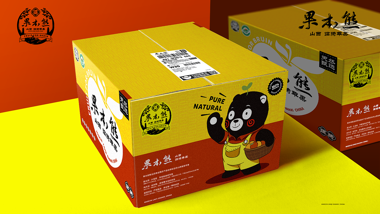 果本熊苹果包装设计