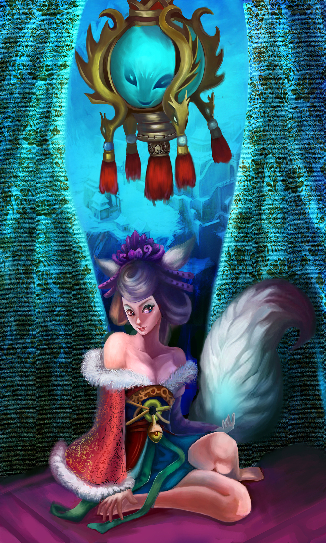 狐妖场景（图ZODQ0NDQ2MA==） - 创作习作 - 站酷设计师1039072221原创素材 - 站酷ZCOOL