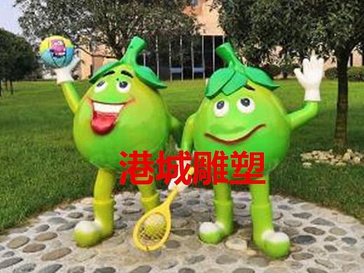 柚乐园吉祥物玻璃钢卡通柚子娃娃公仔雕塑定制零售厂家