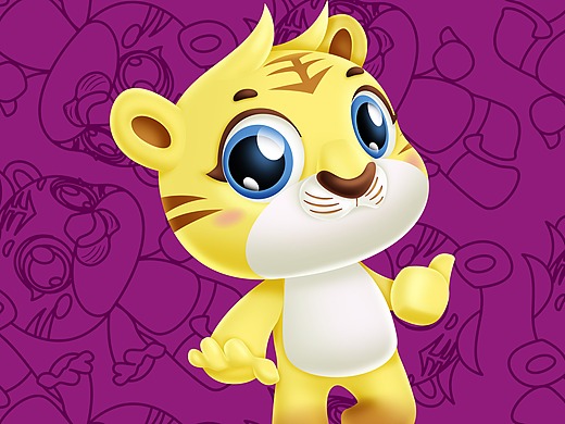 老虎卡通吉祥物设计