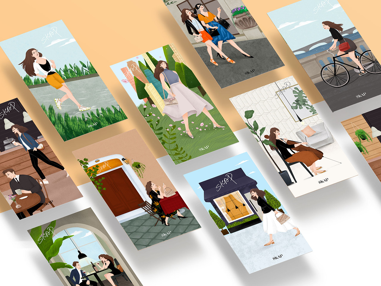 百丽旗下skap品牌的产品插画