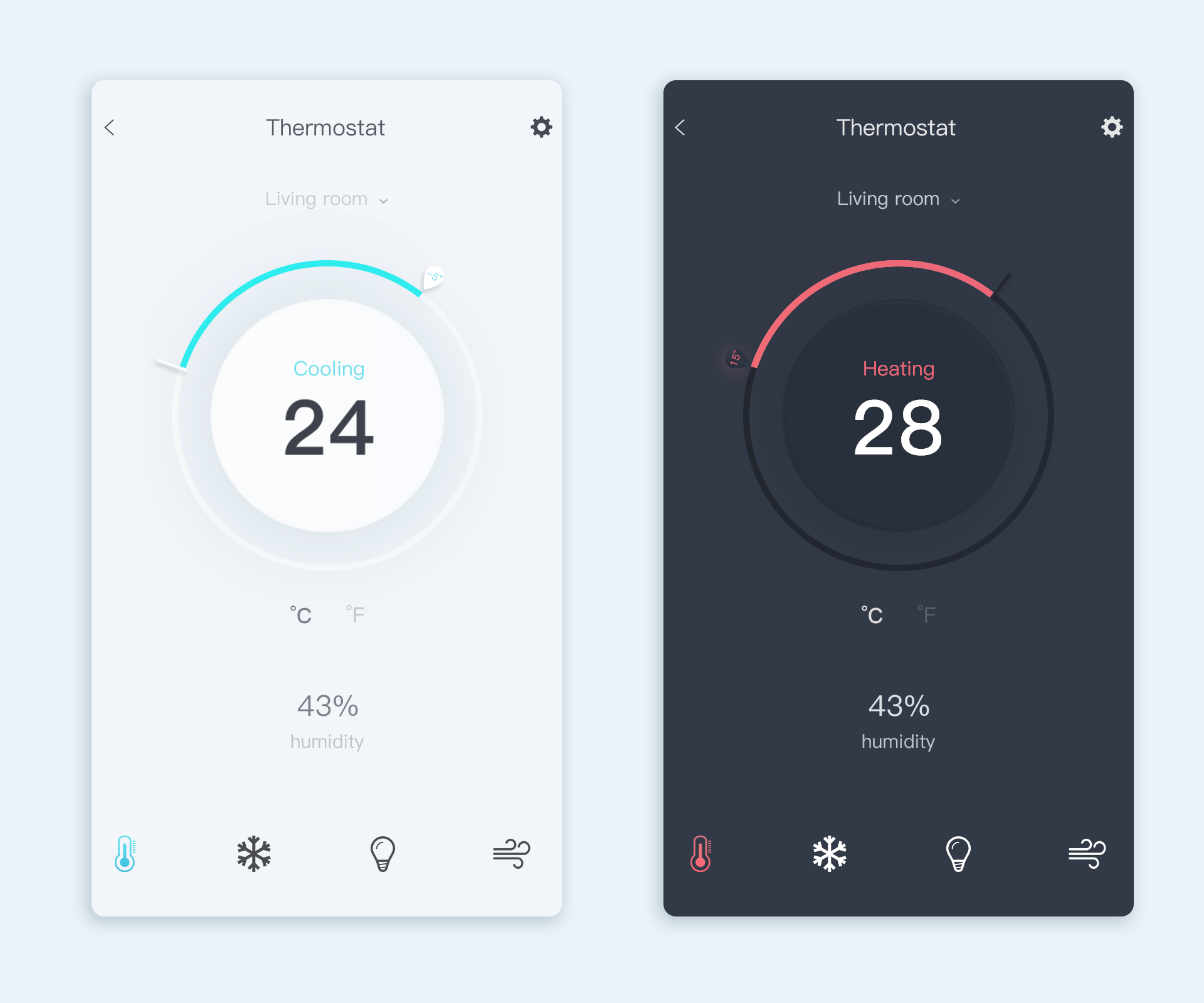 温度调节页面|ui|app界面|习先生 - 原创作品 - 站酷 (zcool)