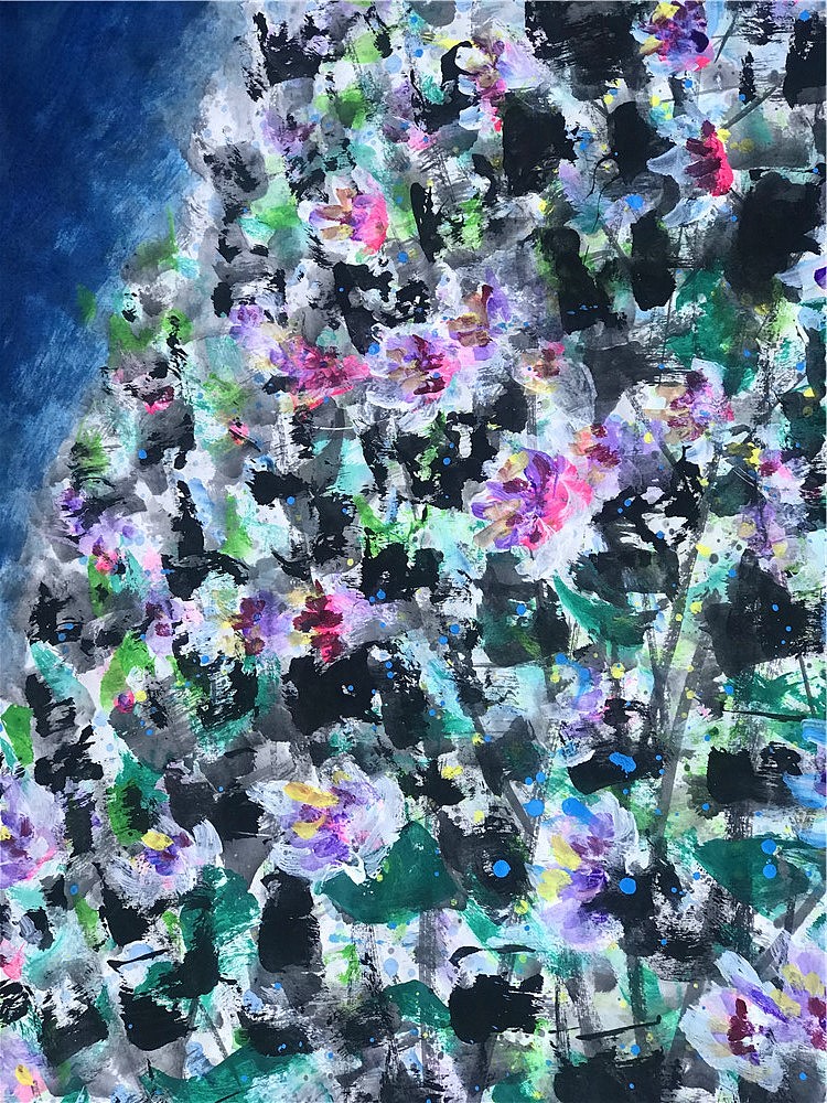 刘勇良作品：盛开的木槿花