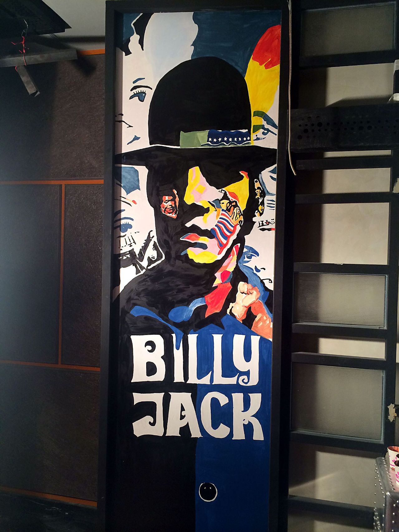 复古旧海报风格墙绘