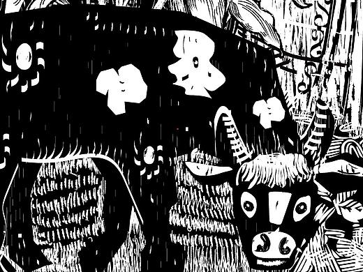 牧场版画