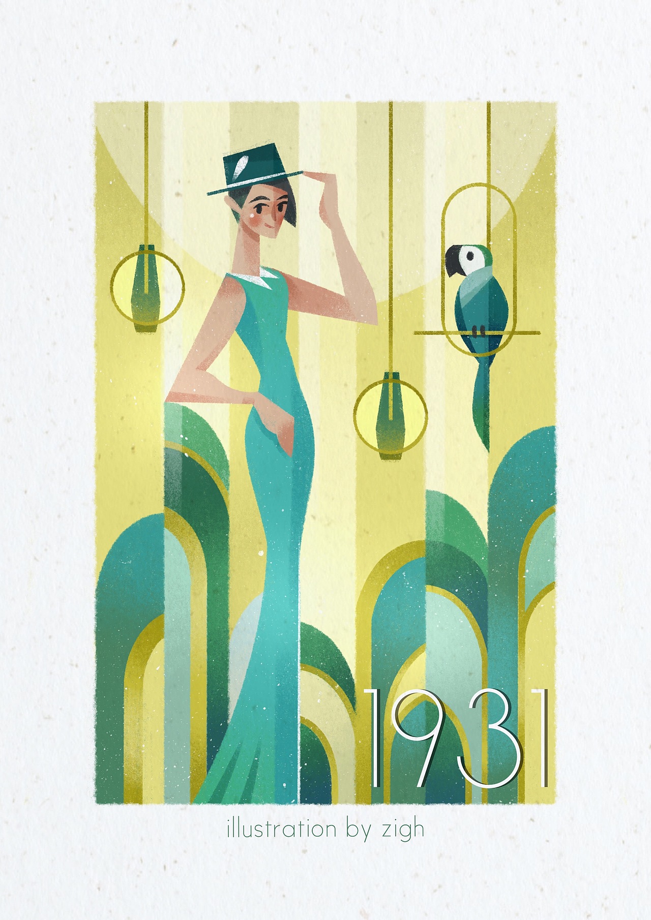 复古女郎（2张）（图ZMTg2OTI4NjY0） - 创作习作 - 站酷设计师ZigH_知格原创素材 - 站酷ZCOOL