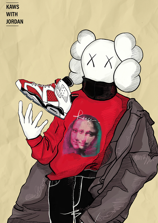 潮牌插画KAWS With AJ系列（图ZMjExNTgyMTc2） - 新锐潮流插画 - 站酷设计师搭错车的孩子原创素材 - 站酷ZCOOL
