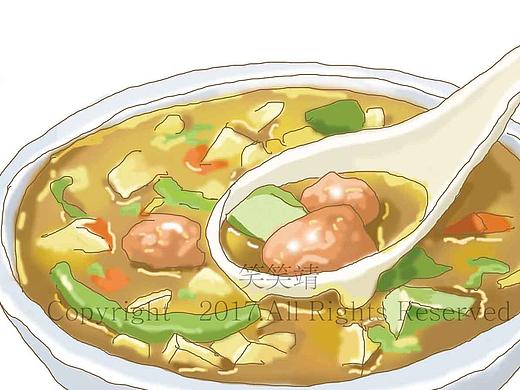 陕西巨好吃的美食／插画