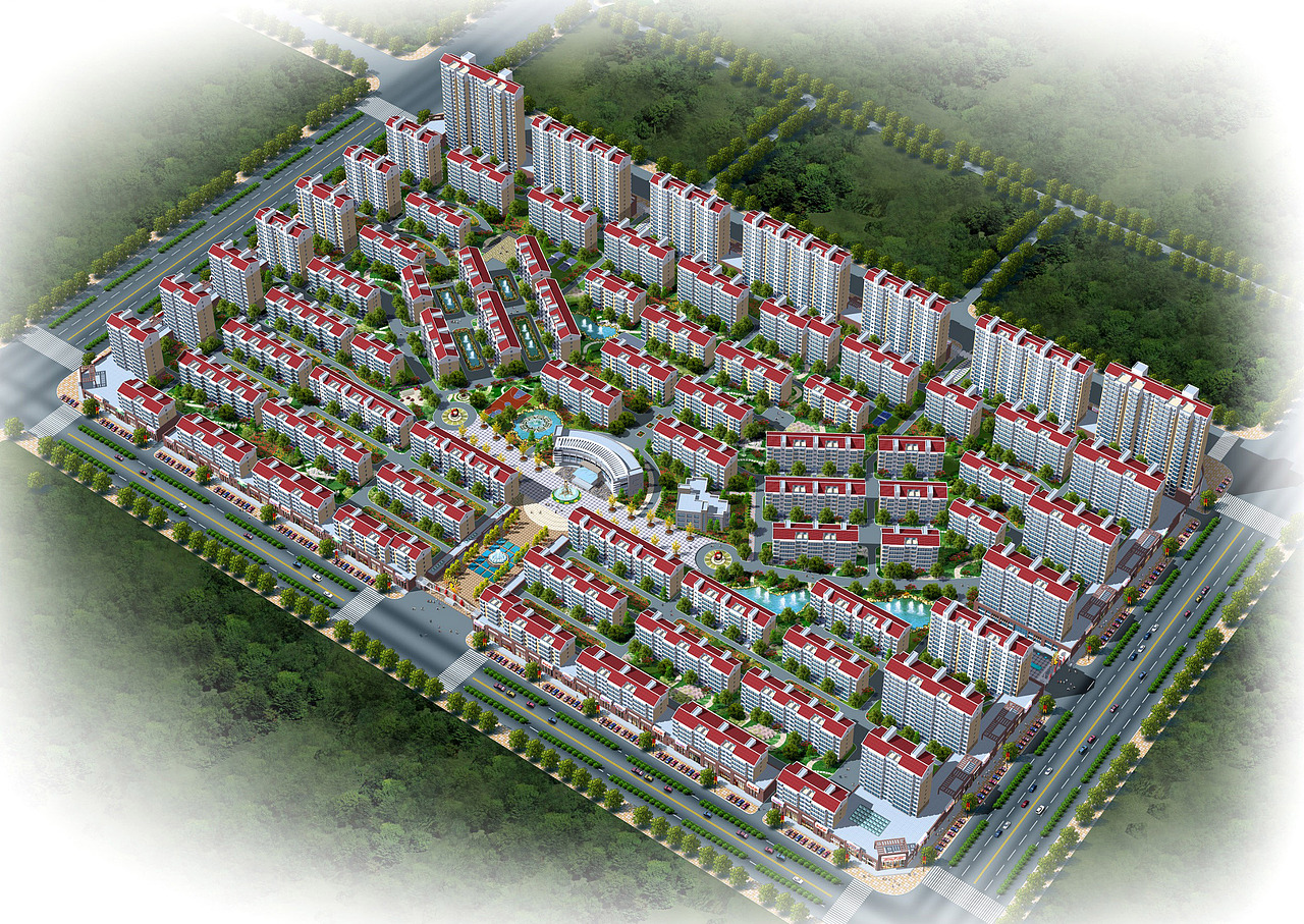 靖边建筑效果图（图ZMjk4NTAxNzc2） - 建筑/空间 - 站酷设计师陕北F先森原创素材 - 站酷ZCOOL