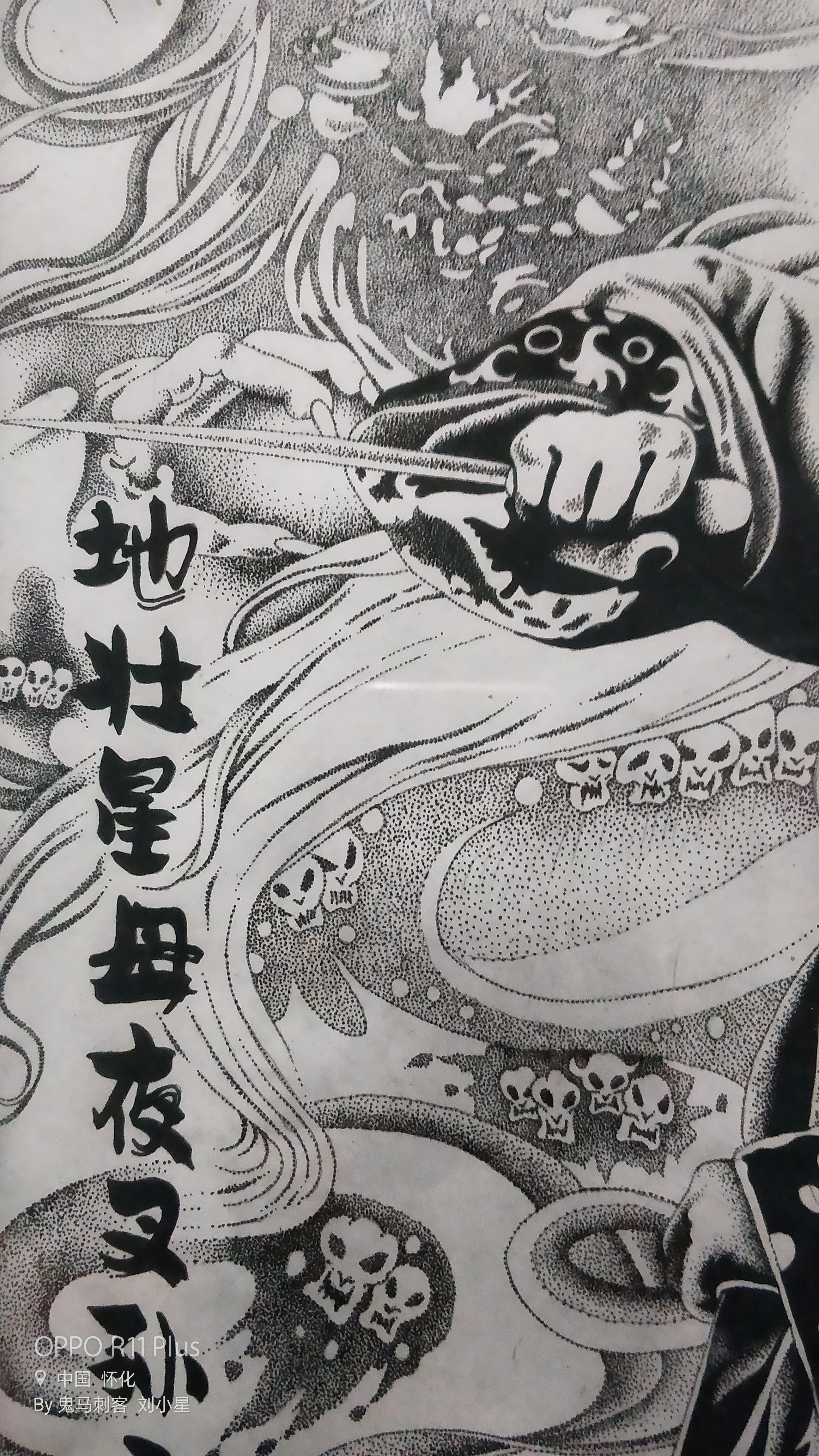 宠鬼马刺客钢笔画:水水浒第103位好汉,地壮星母夜叉