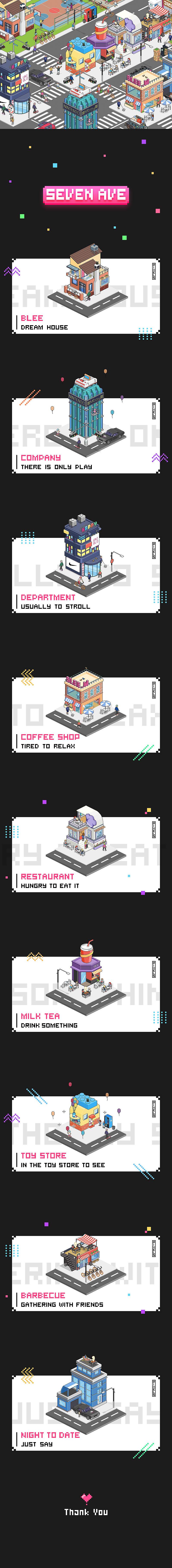 seven ave像素街～（图ZNzAwMjA0NDA=） - 像素画 - 站酷设计师Seven7ave_BLeeM原创素材 - 站酷ZCOOL