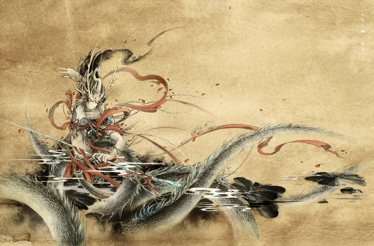 【敦煌】天龙八部（图ZMTgwNjU1NDg=） - 创作习作 - 站酷设计师画师杉泽原创素材 - 站酷ZCOOL