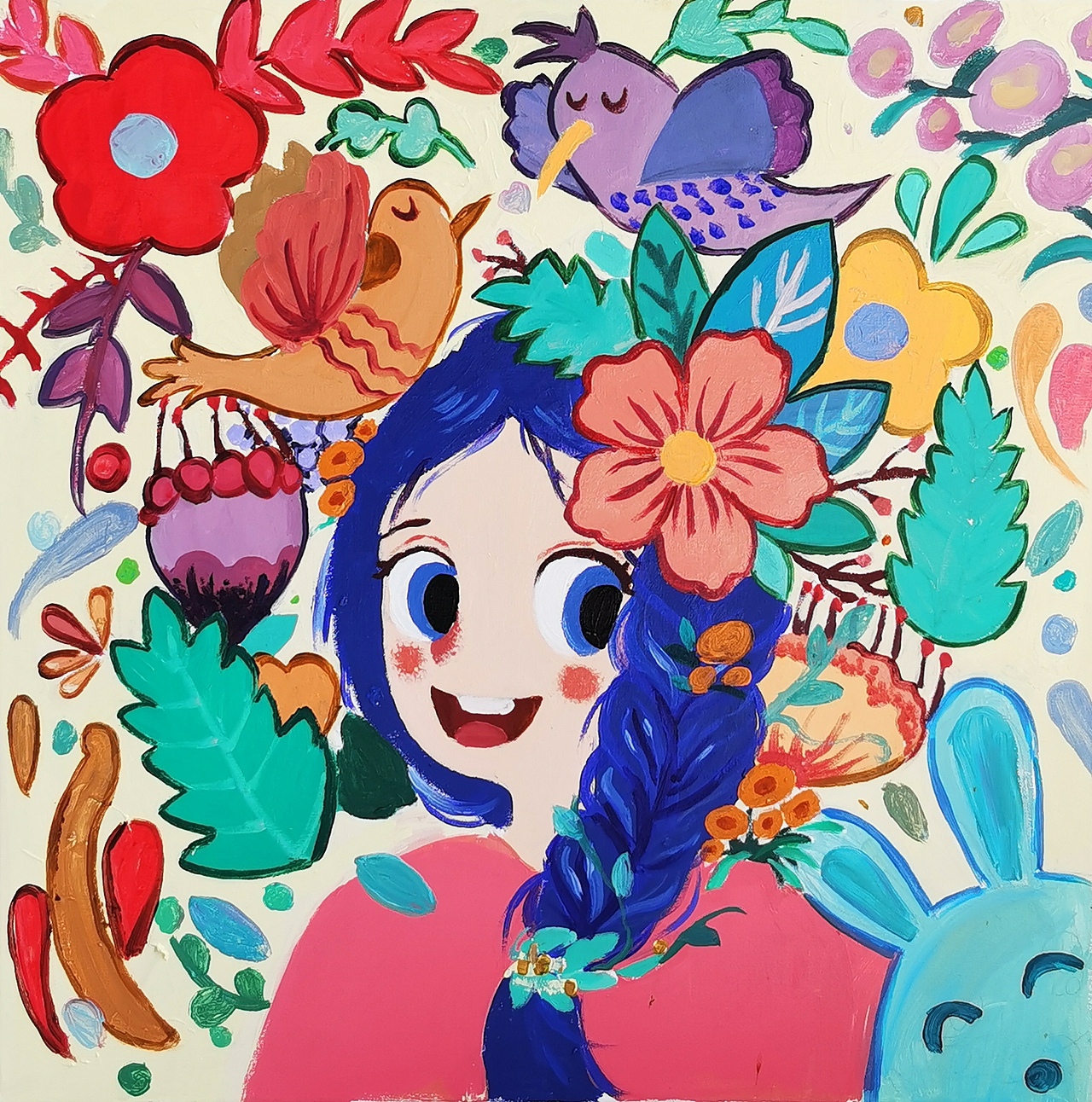 丙烯插画（图ZMjk5ODg5NTE2） - 创作习作 - 站酷设计师青山常伴绿水原创素材 - 站酷ZCOOL