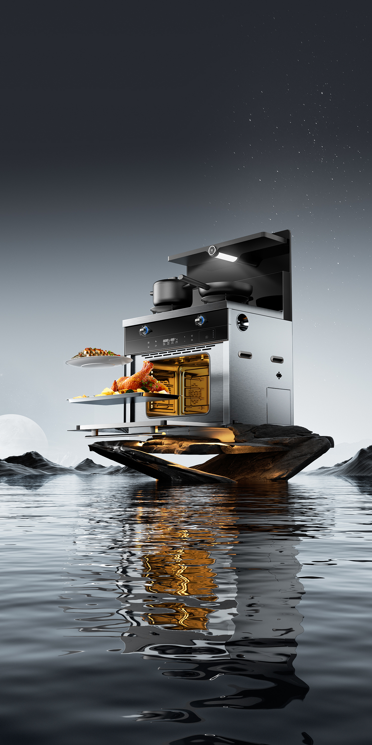 记录一波 烟机+灶具+集成灶+净水器 渲染与详情都有（图ZMzQwOTU0MTI0） - 电商 - 站酷设计师打杂小弟原创素材 - 站酷ZCOOL