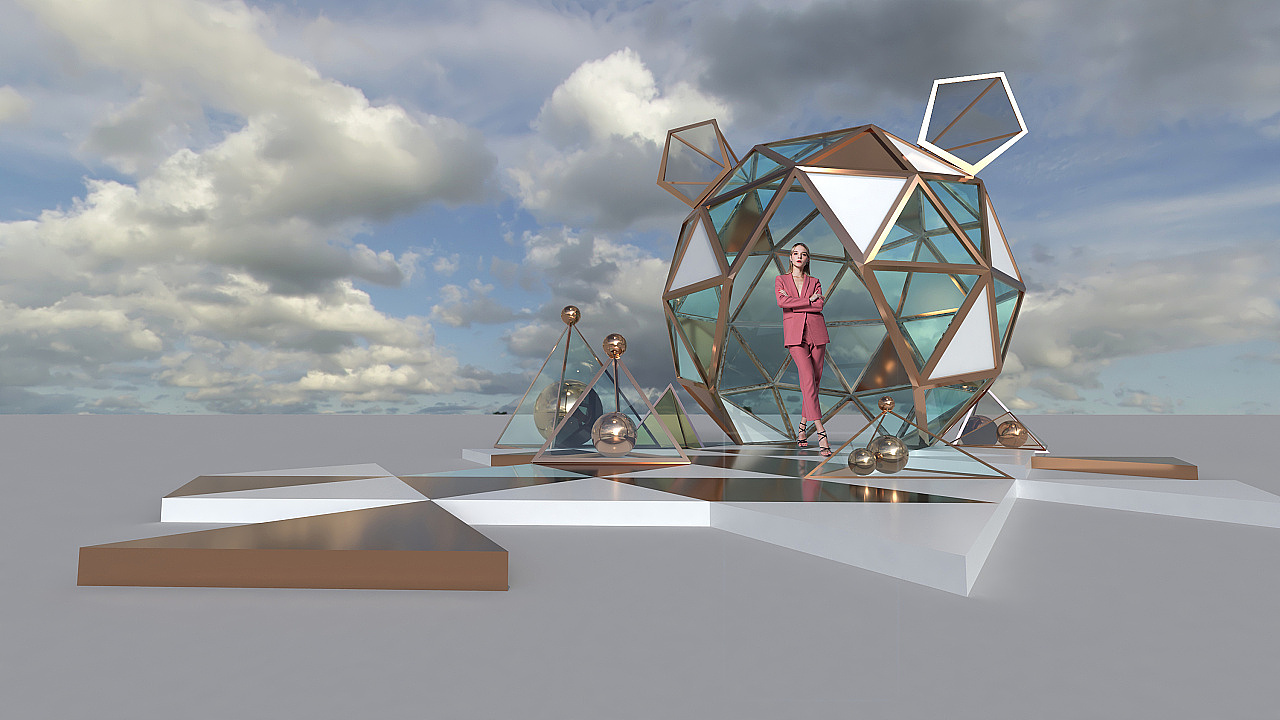 亚克力装置美陈设计